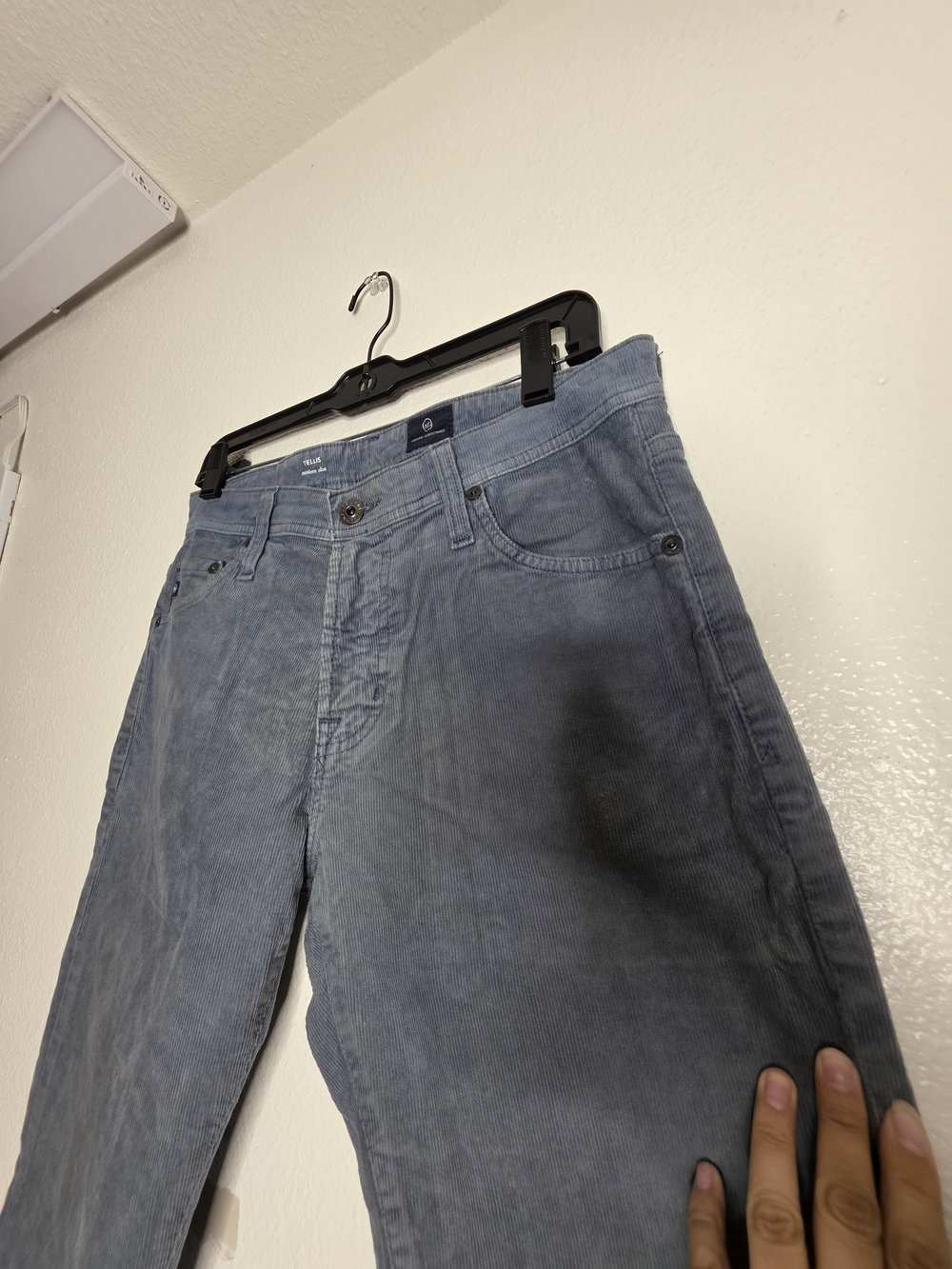 AG Adriano Goldschmied Tellis Modern Slim Light Wash Blue Corduroy Jeans Sz 30 - Picture 7 of 13